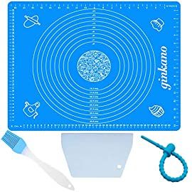 Non Stick Extra Thick Baking Mat ，Dough Rolling Mat Pie Crust Oven Liner,Pie Crust Mat Silicone Pastry Mat Extra Large Non Slip with Measurement 16 Pizza and CookiesCounter Mat,Dough Rolling Mat 